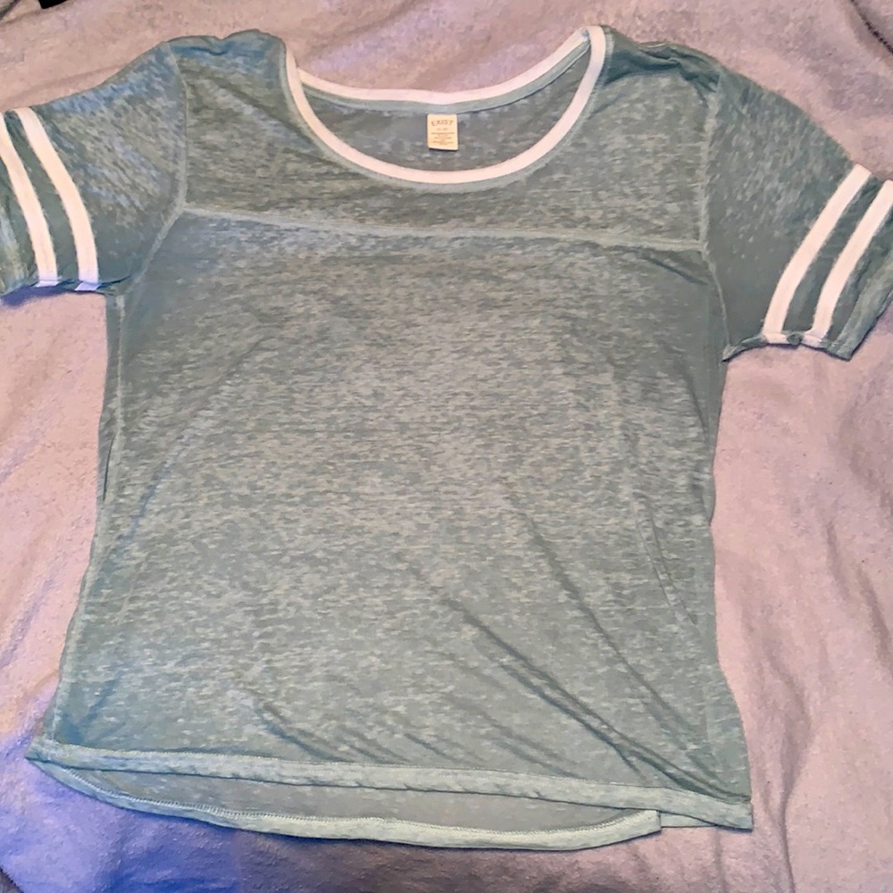 Women’s Green Varsity Detailed T-Shirt